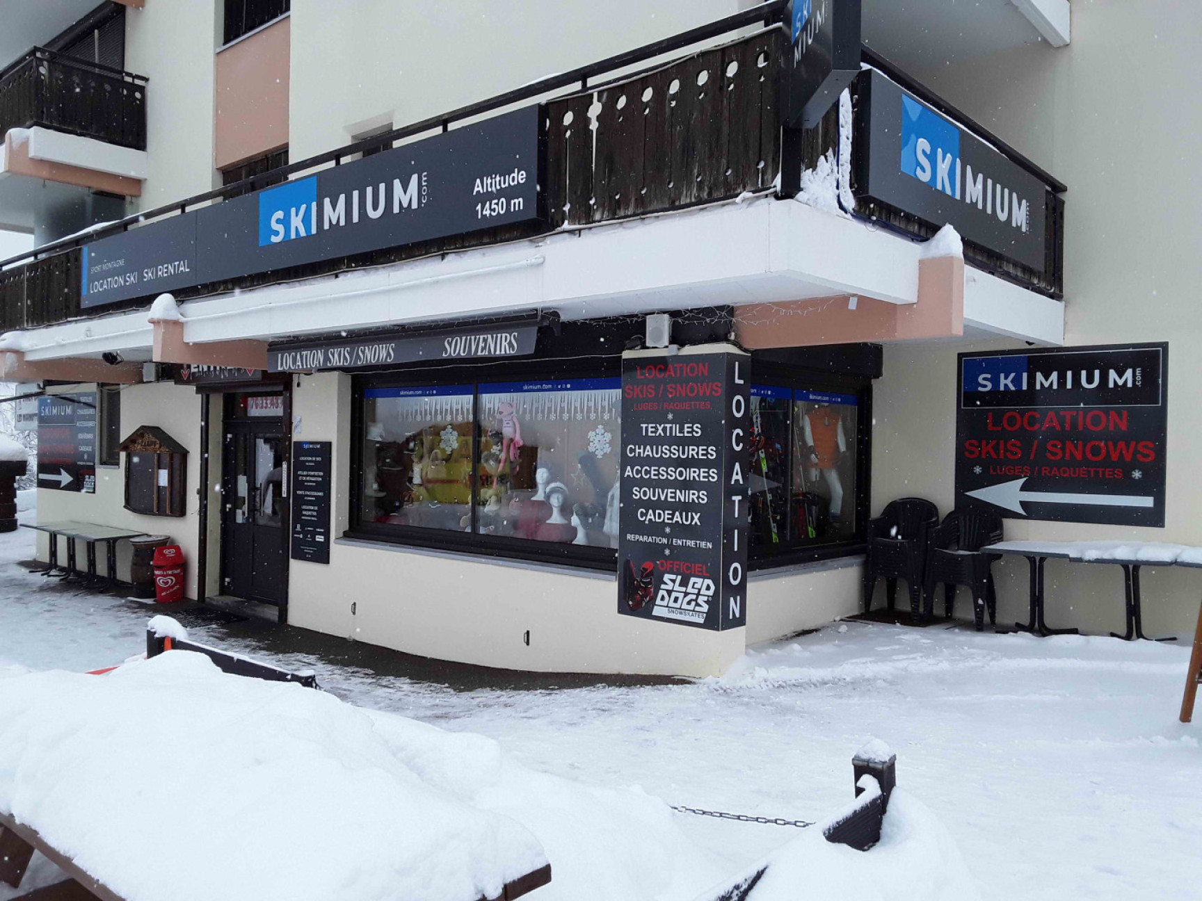 Magasin de location de skis + Stock