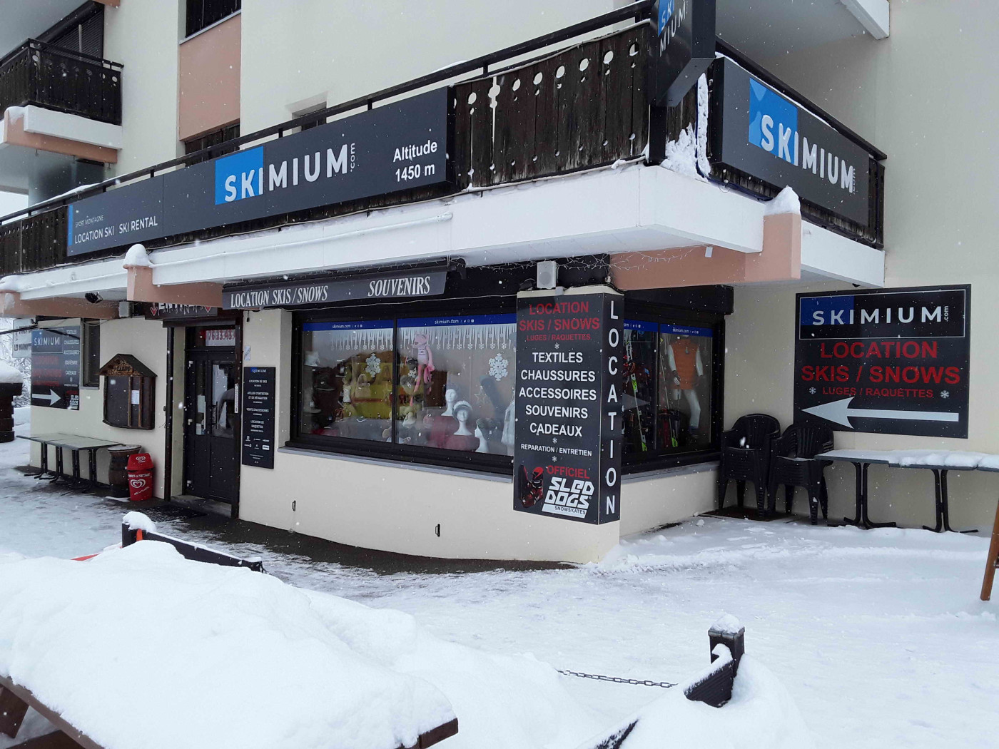 Magasin de location de skis + Stock